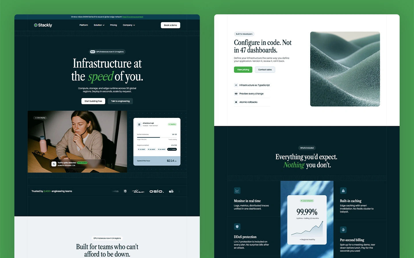 Cloud operations website template