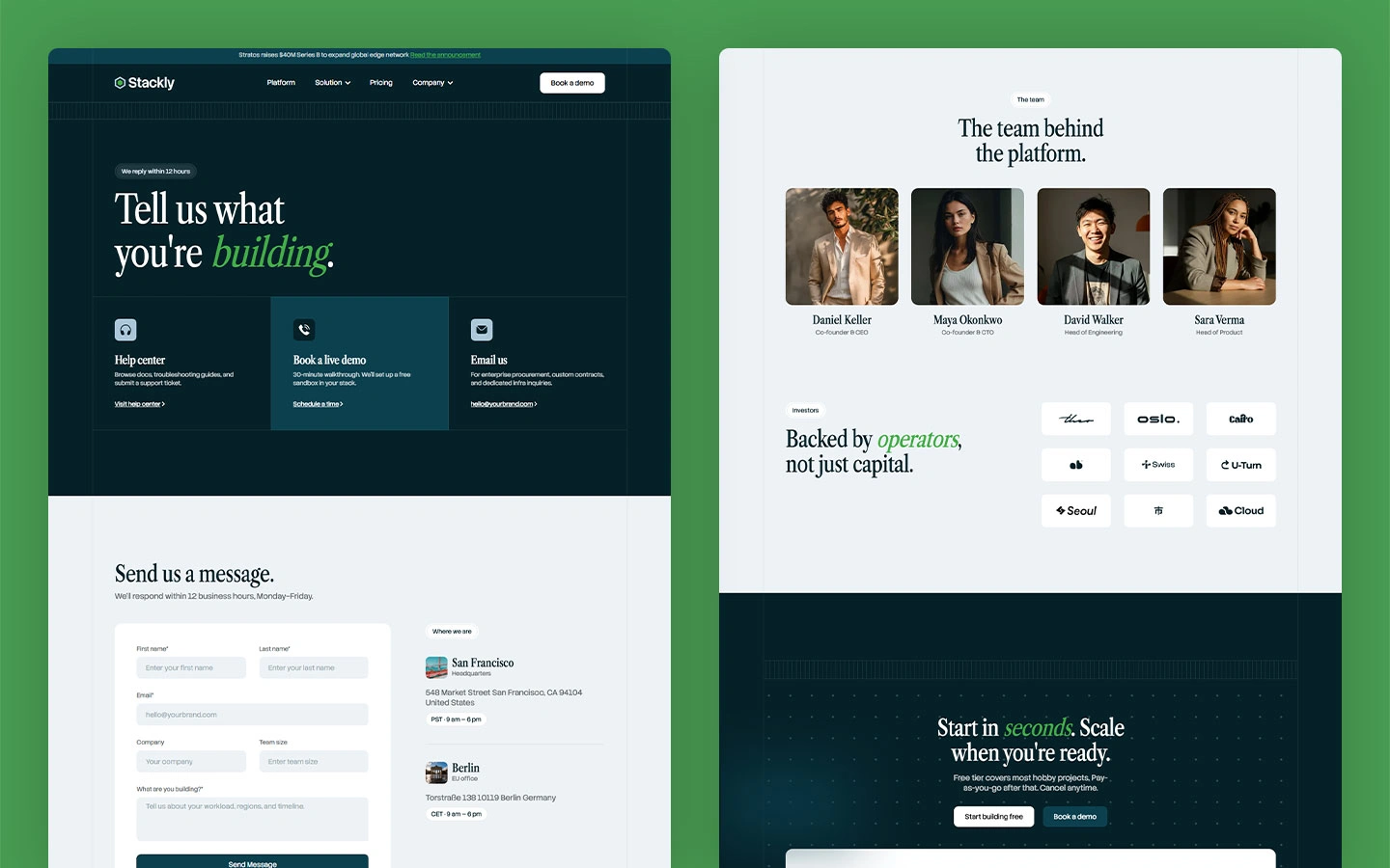 Modern devops template website