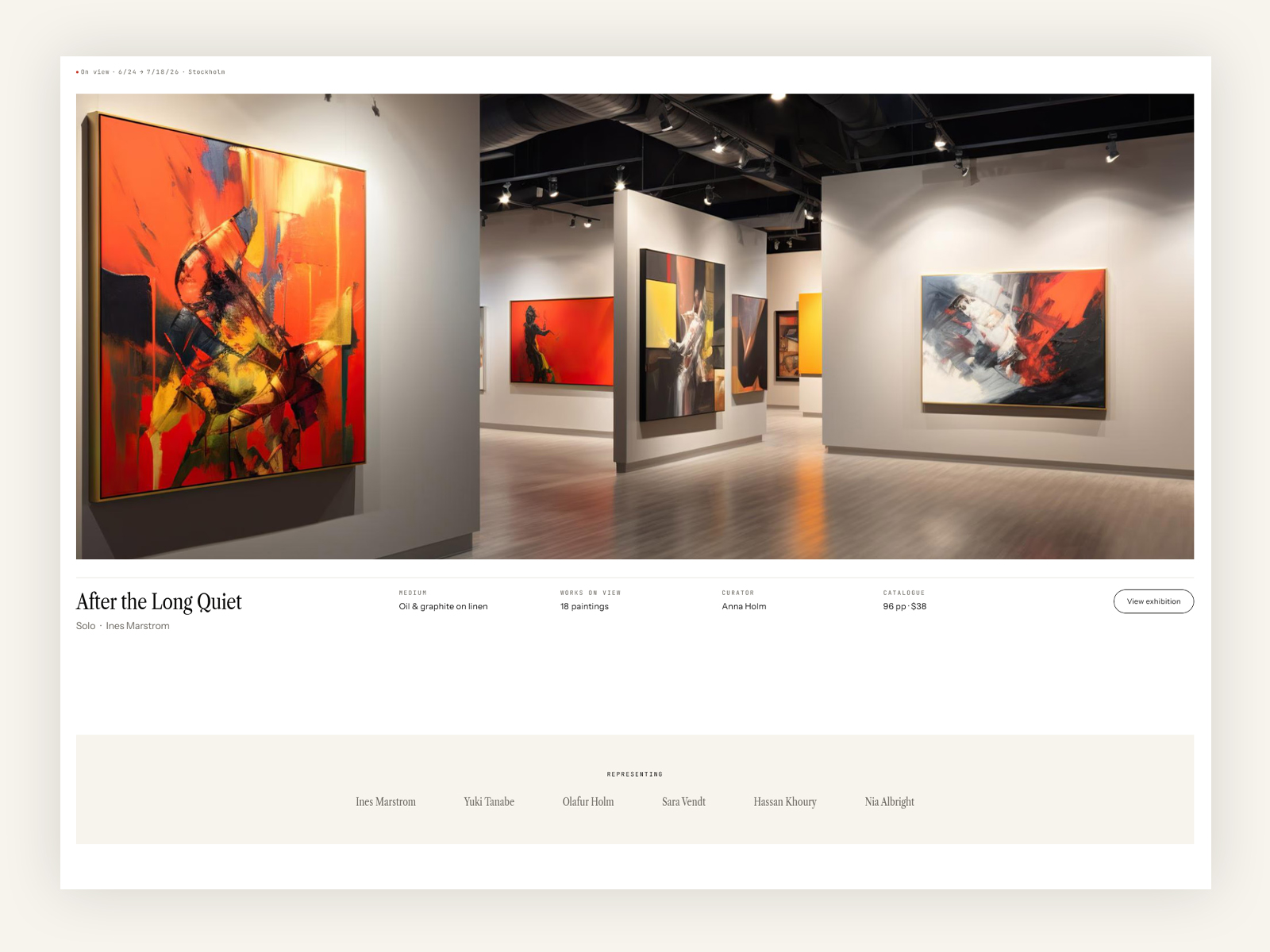 Art Exhibition Website Template