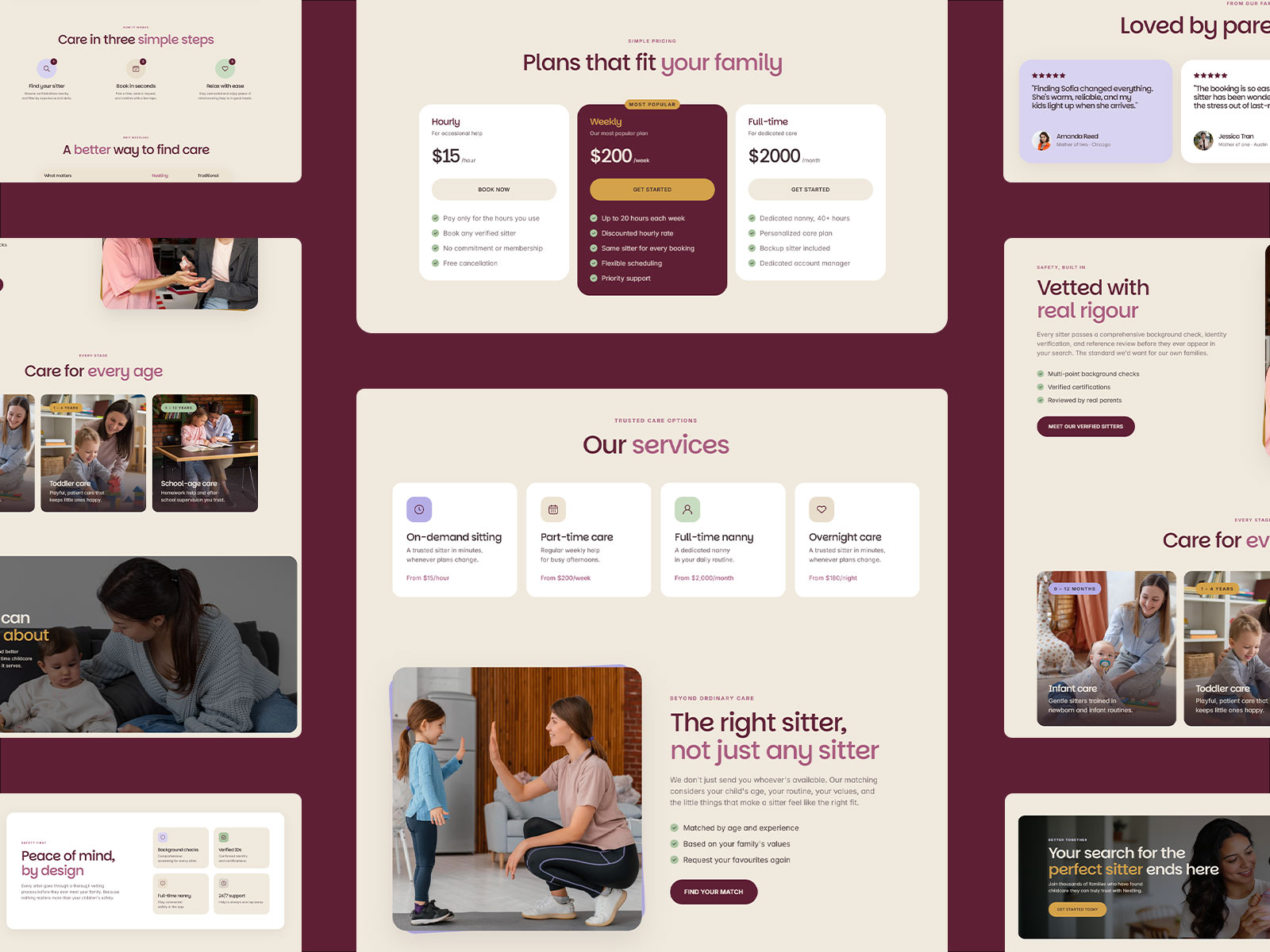Nanny Service & Babysitter Framer Template