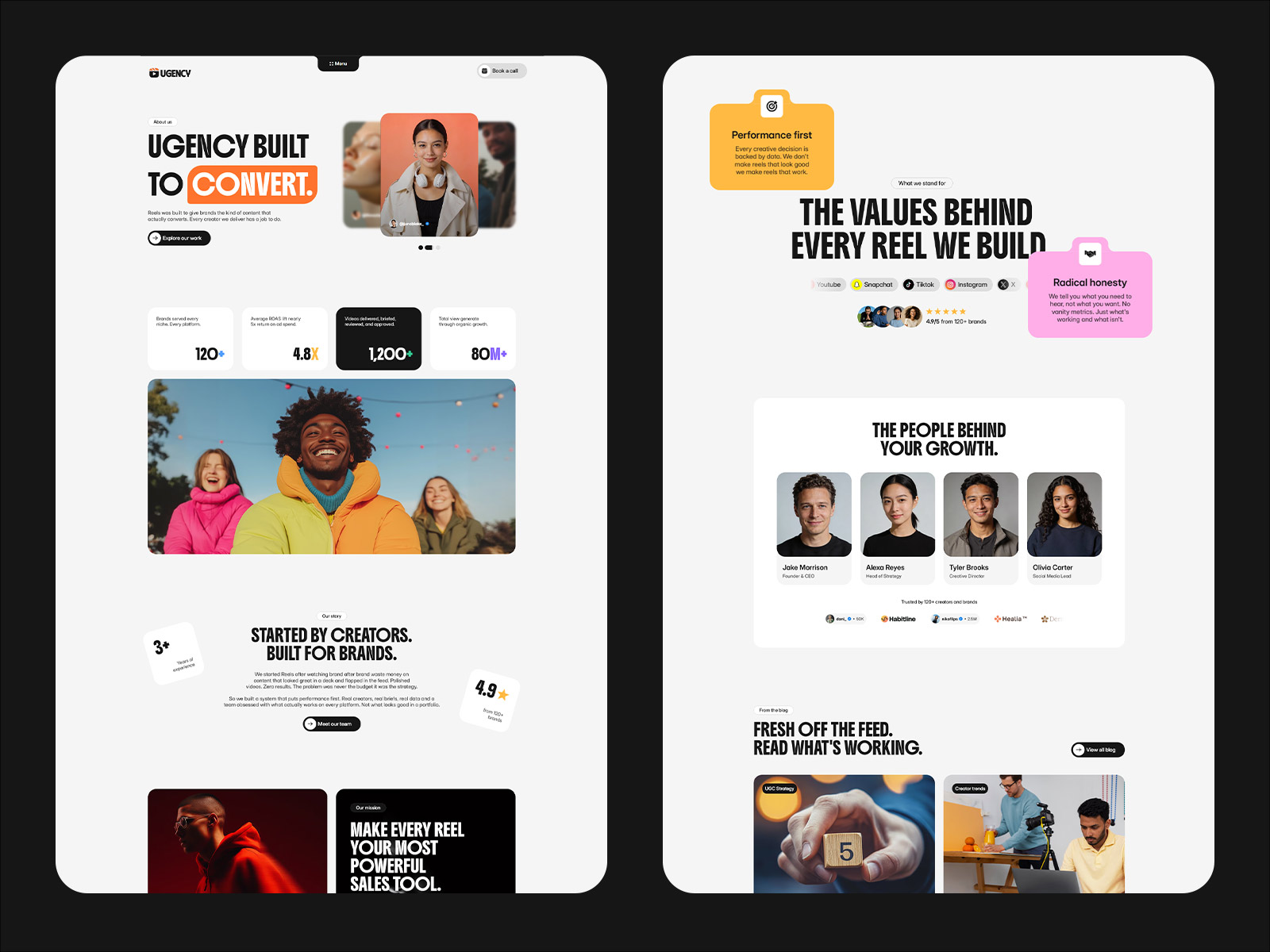 UGC Studio & Creator Agency Framer Template