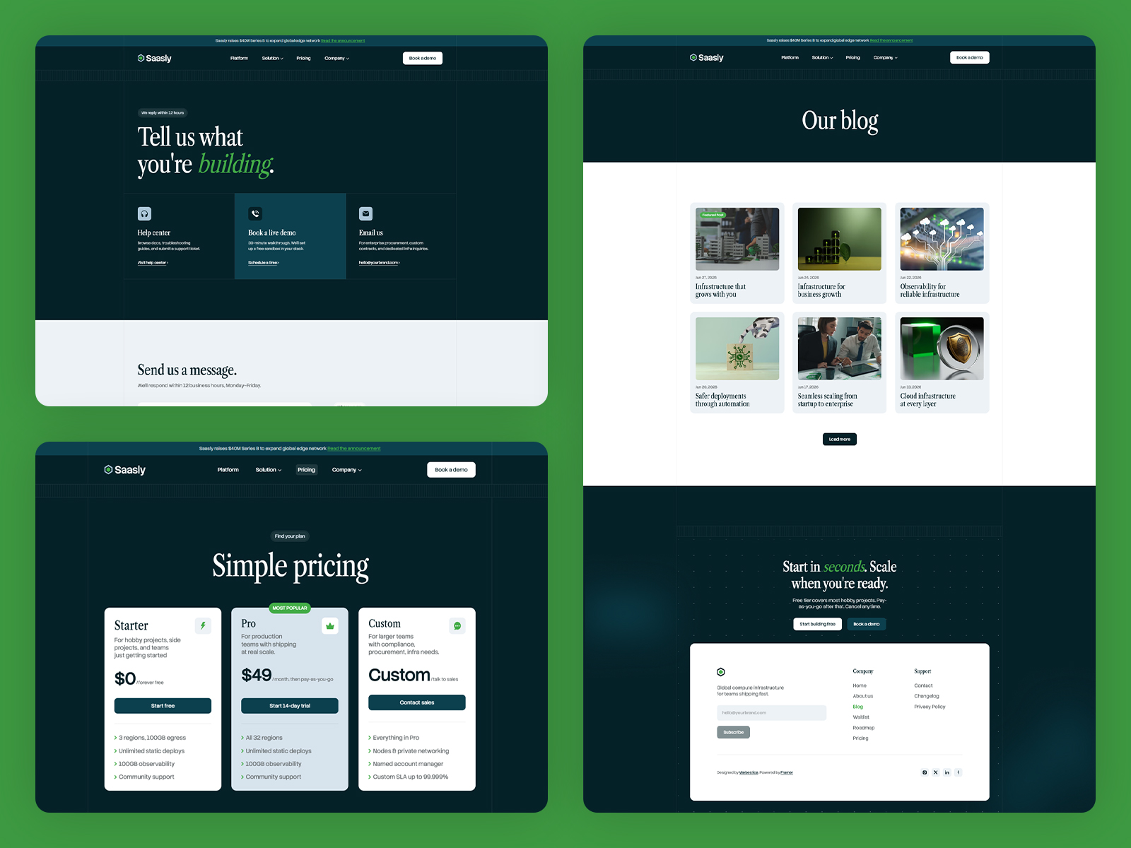B2B SaaS Website Framer Template