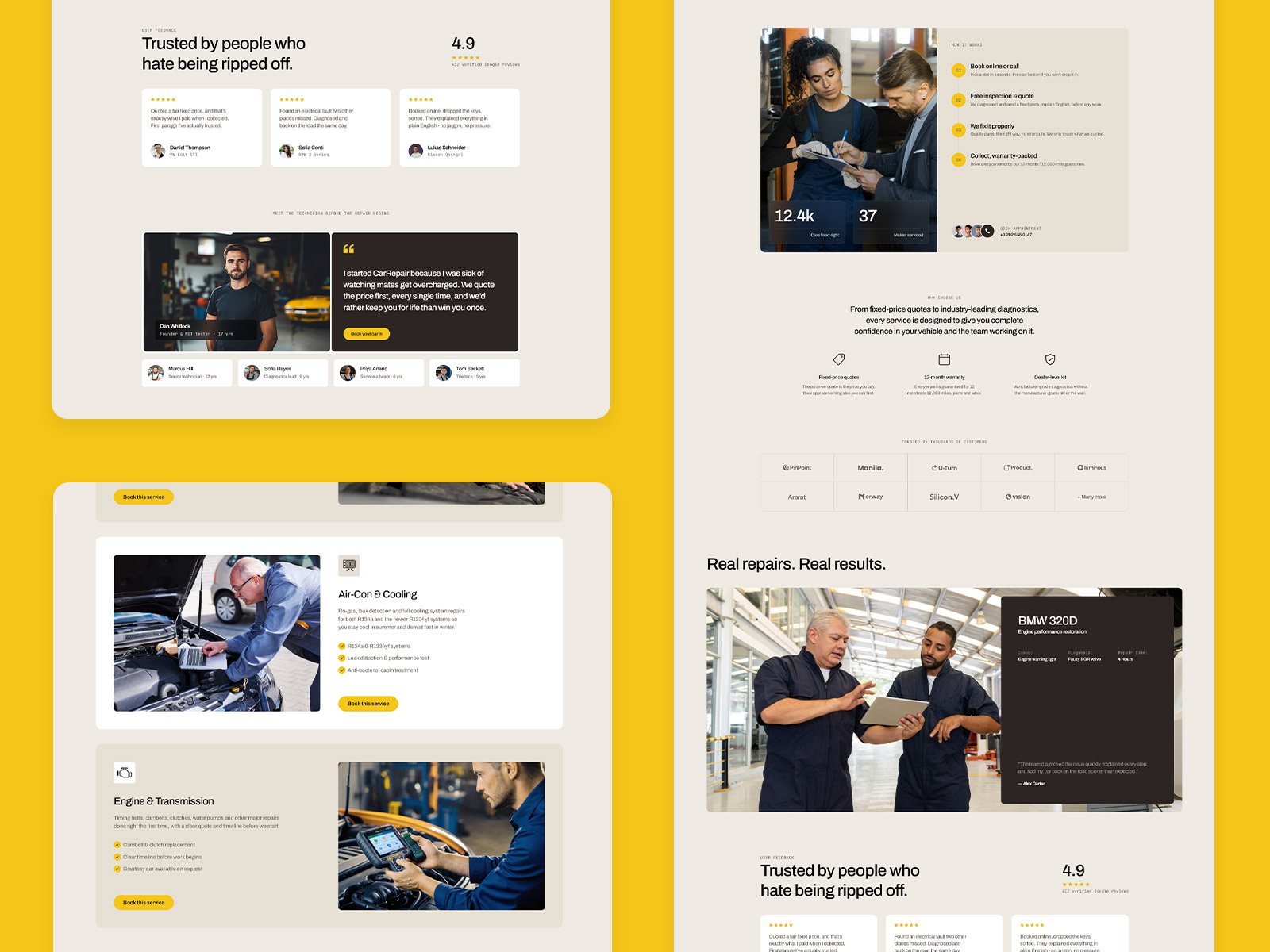 Automotive Repair Business Framer Template