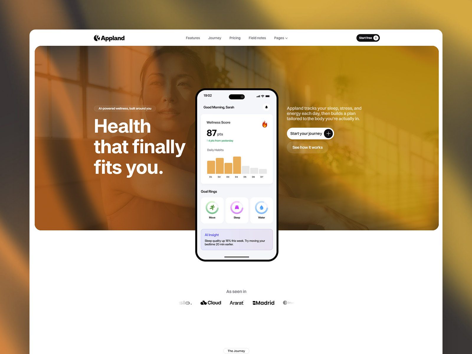 AI Wellness & Health Coaching Framer Template