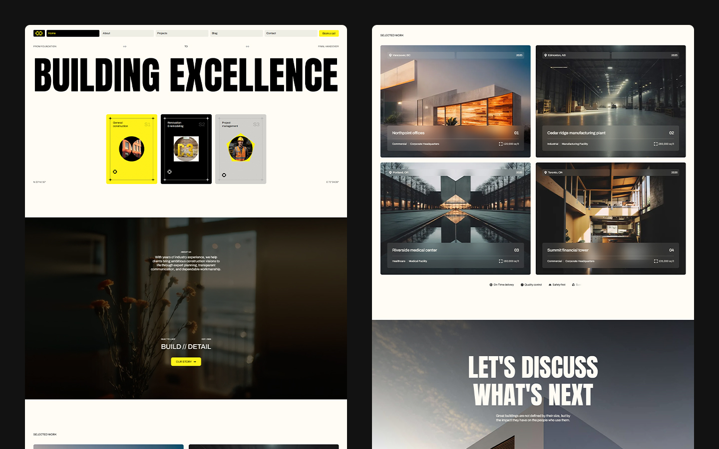 Commercial construction template
