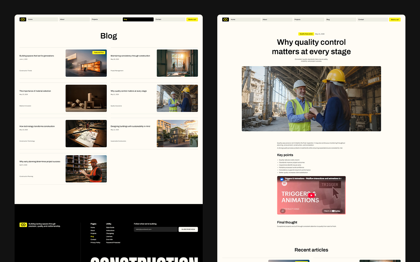Luxury architecture template website