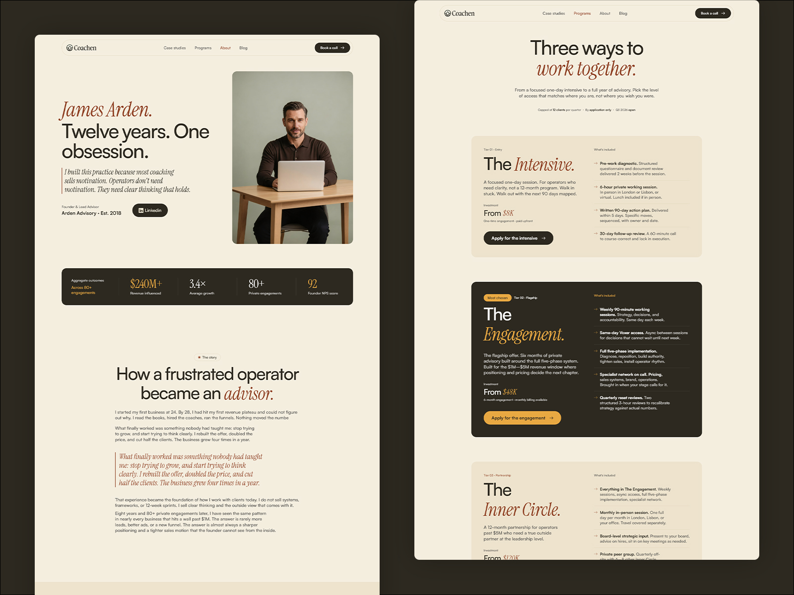 Framer Life Coach Landing Page Template