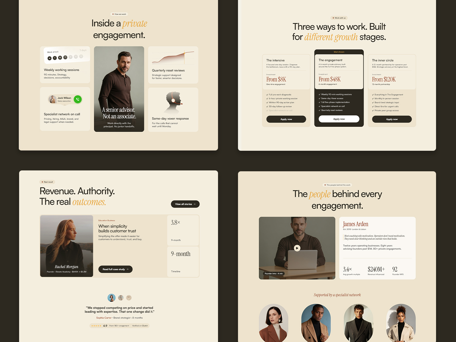 Professional Coaching Website Design for Framer