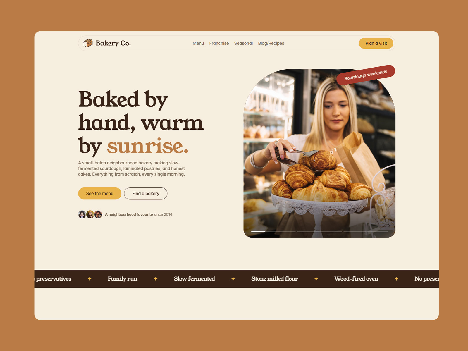 Bakery & Café Framer Template