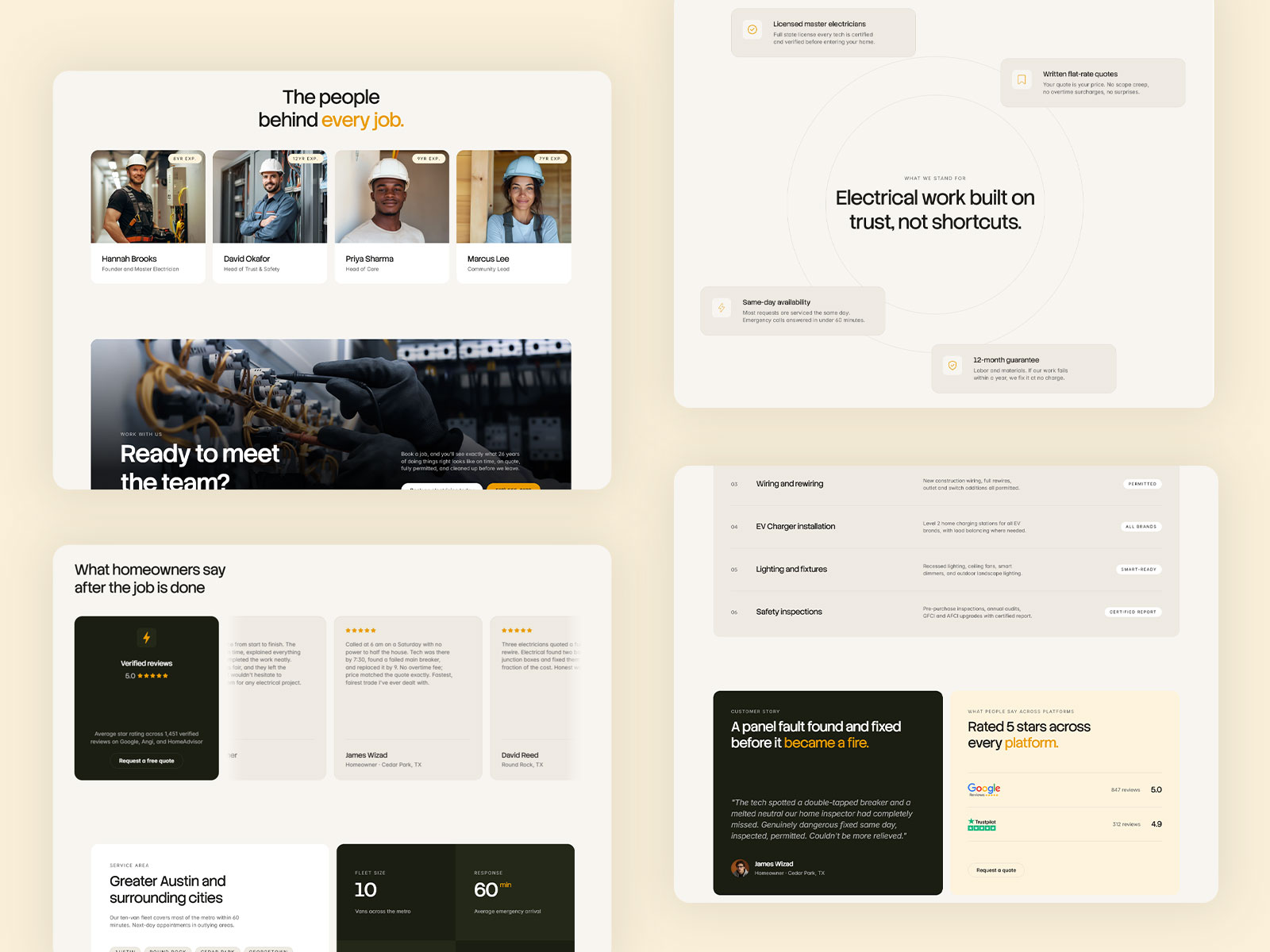 Modern Electrician Website Framer Template
