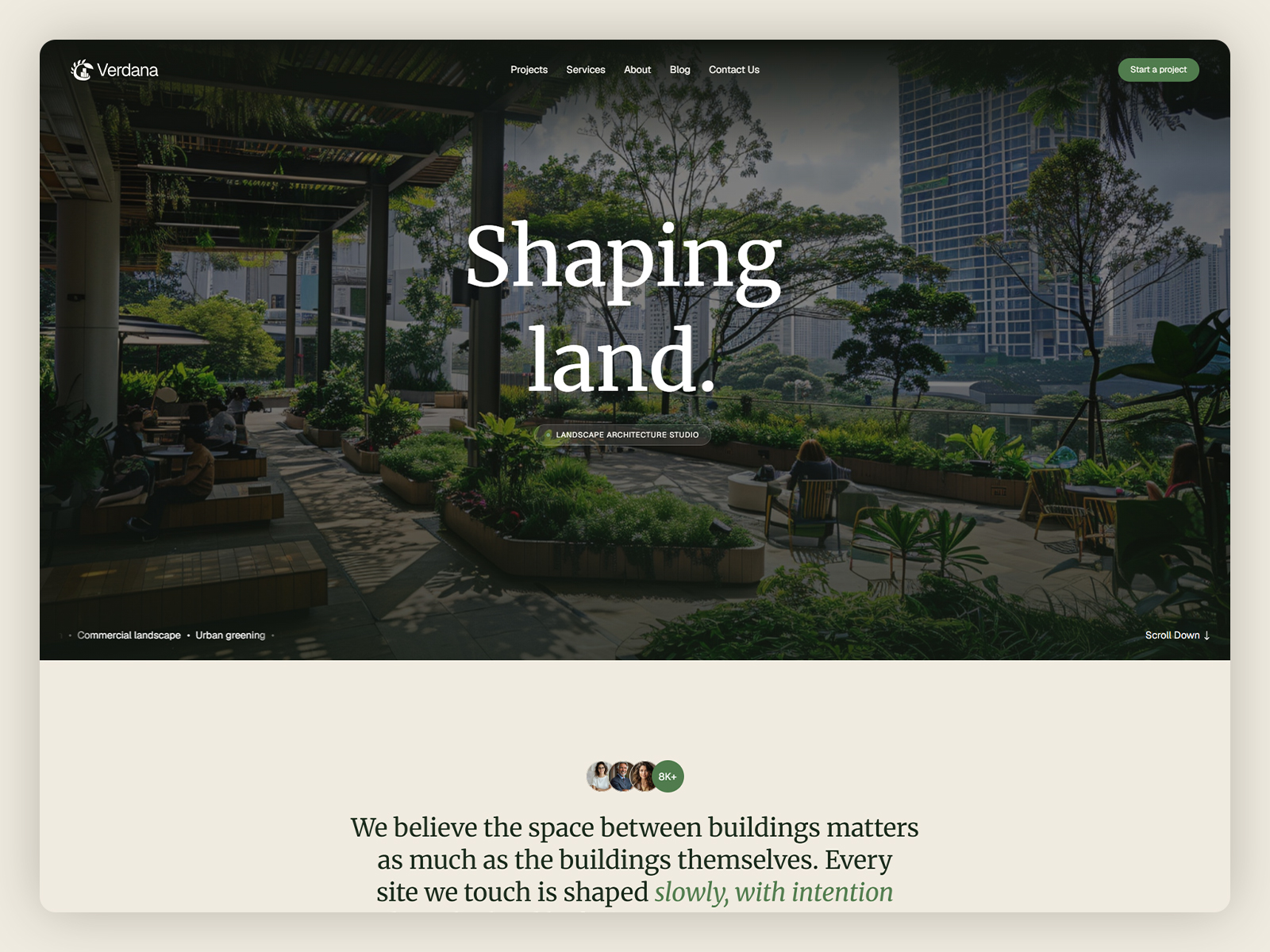 Landscape Architecture & Garden Design Framer Template