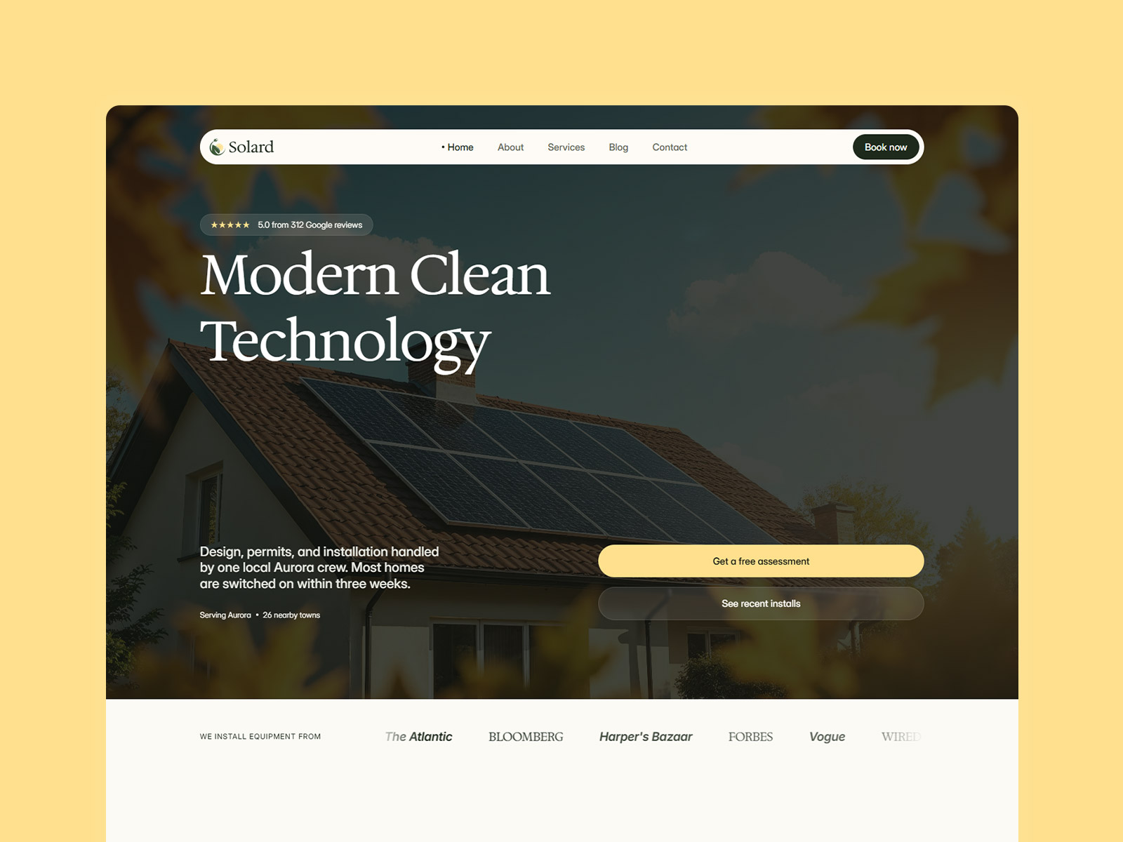 Solar Energy & Renewable Installation Framer Template