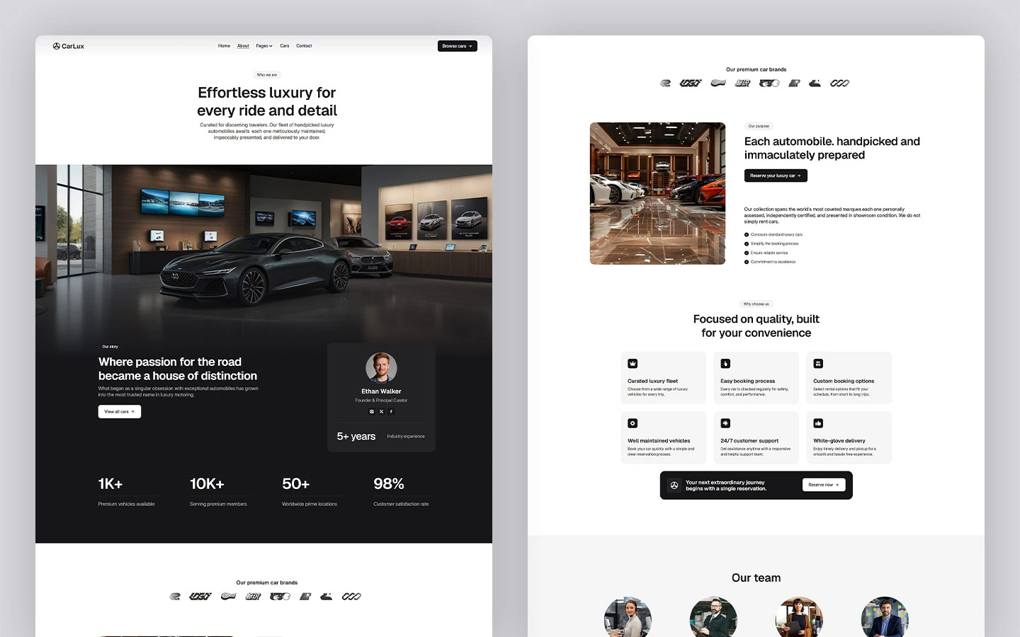 Business car hire template