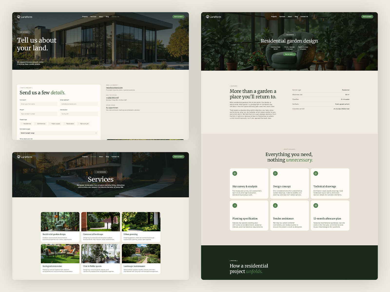 Modern Garden & Outdoor Design Template