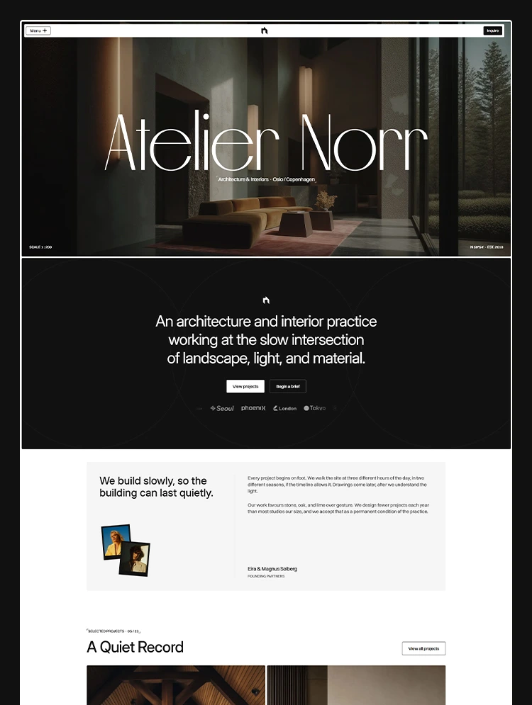 Architecture webflow template