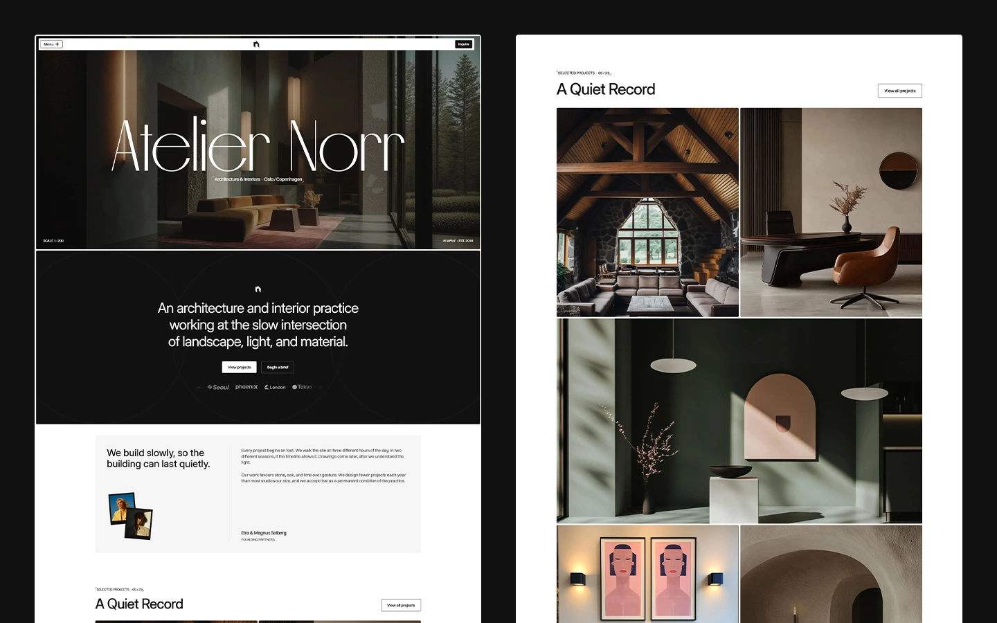 Architect portfolio template