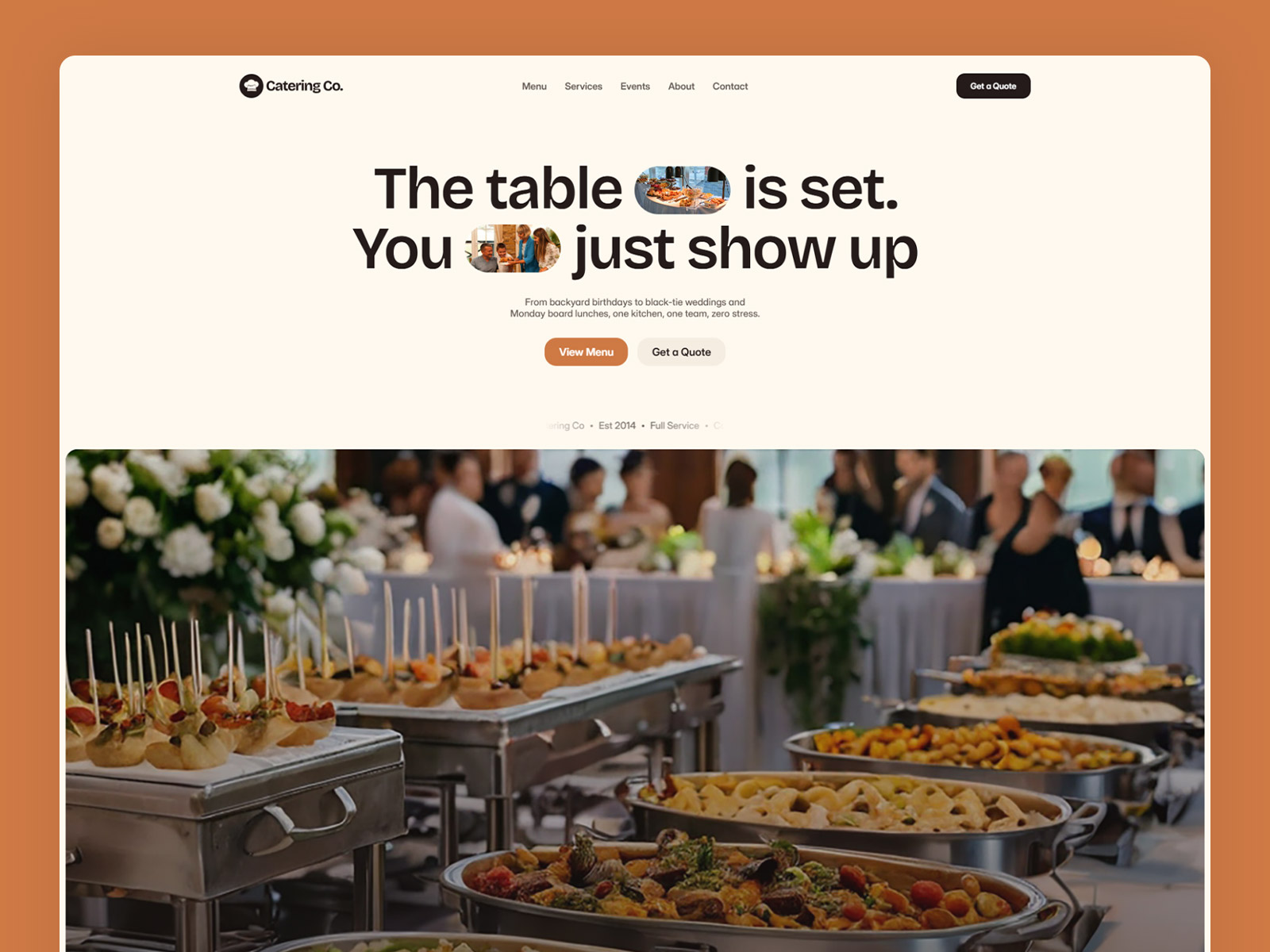 Catering & Event Services Framer Template