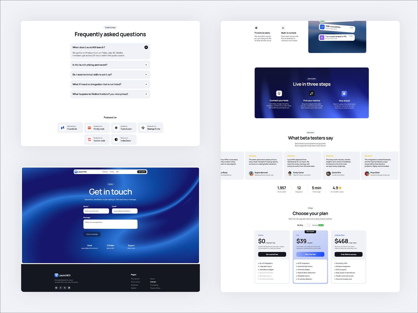 Startup Landing Page Framer Template