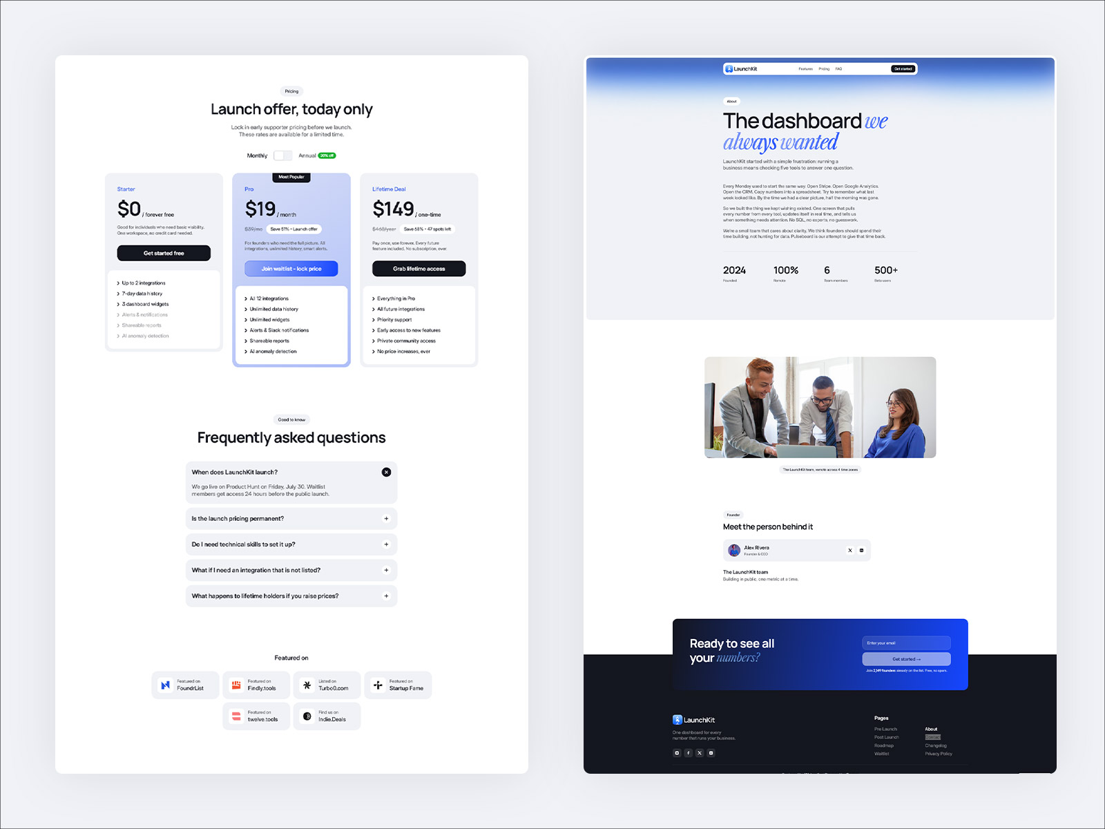 Product Launch & SaaS Website Template