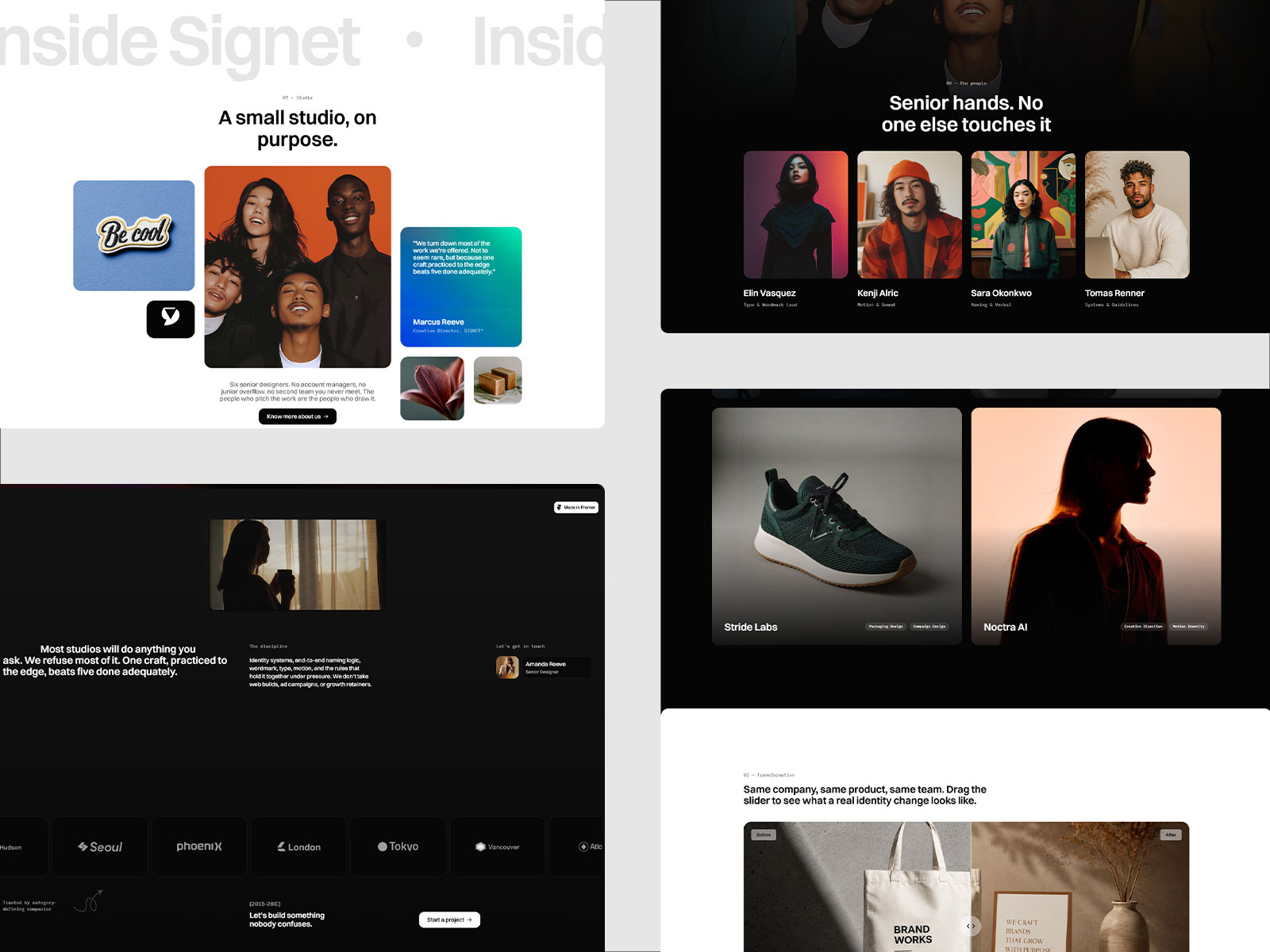 Design Studio & Brand Identity Framer Template
