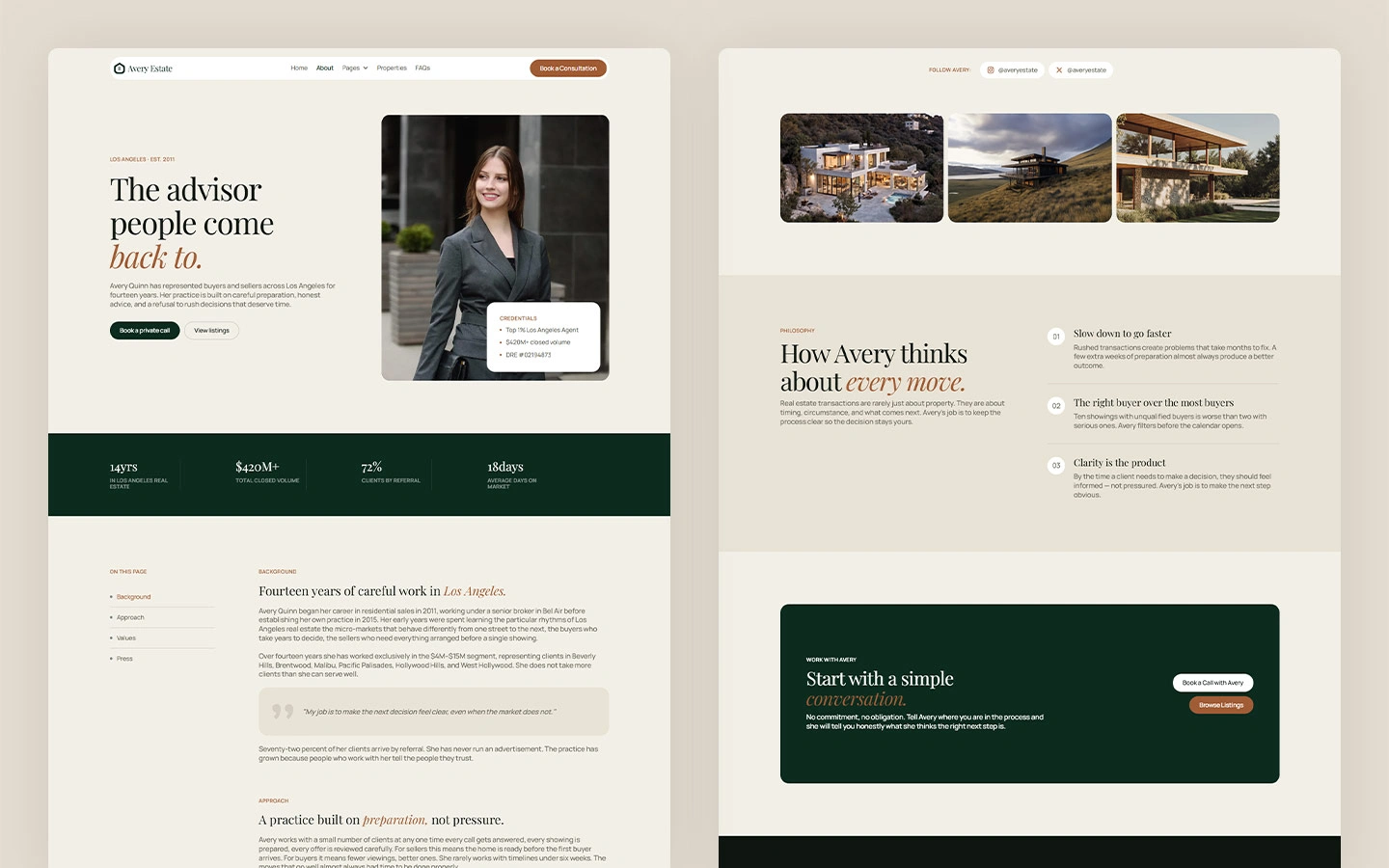 Property investment webflow template