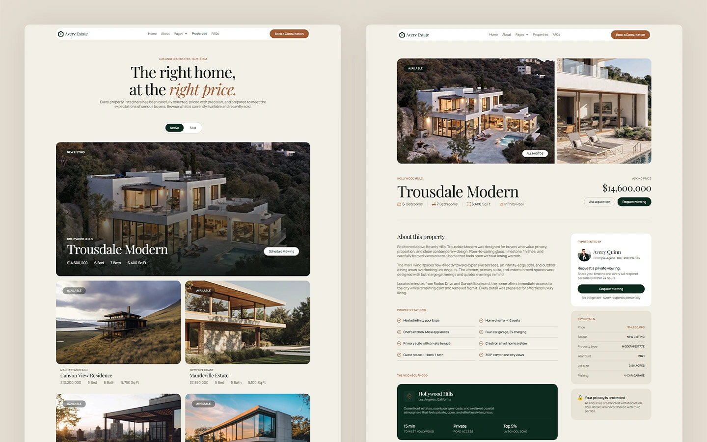 Luxury property webflow template