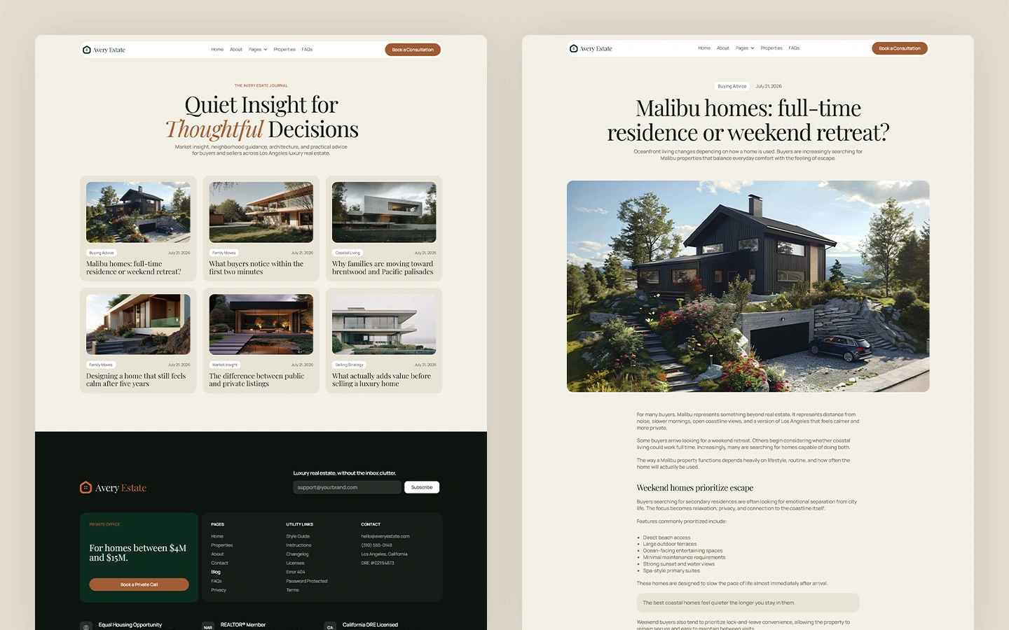 Property agency webflow template