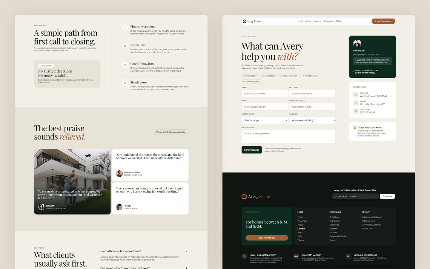 Real estate broker template