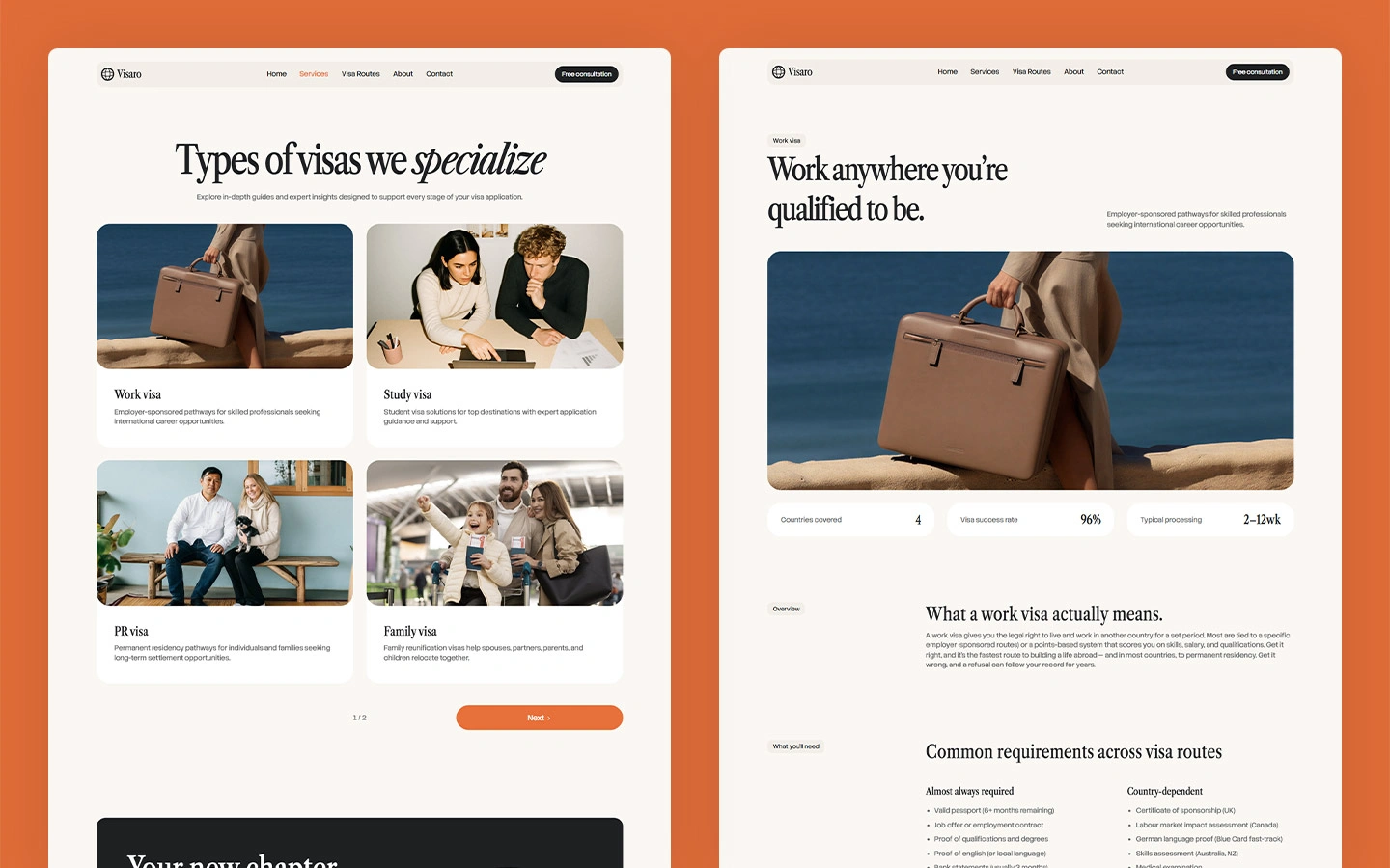 Study abroad webflow website
