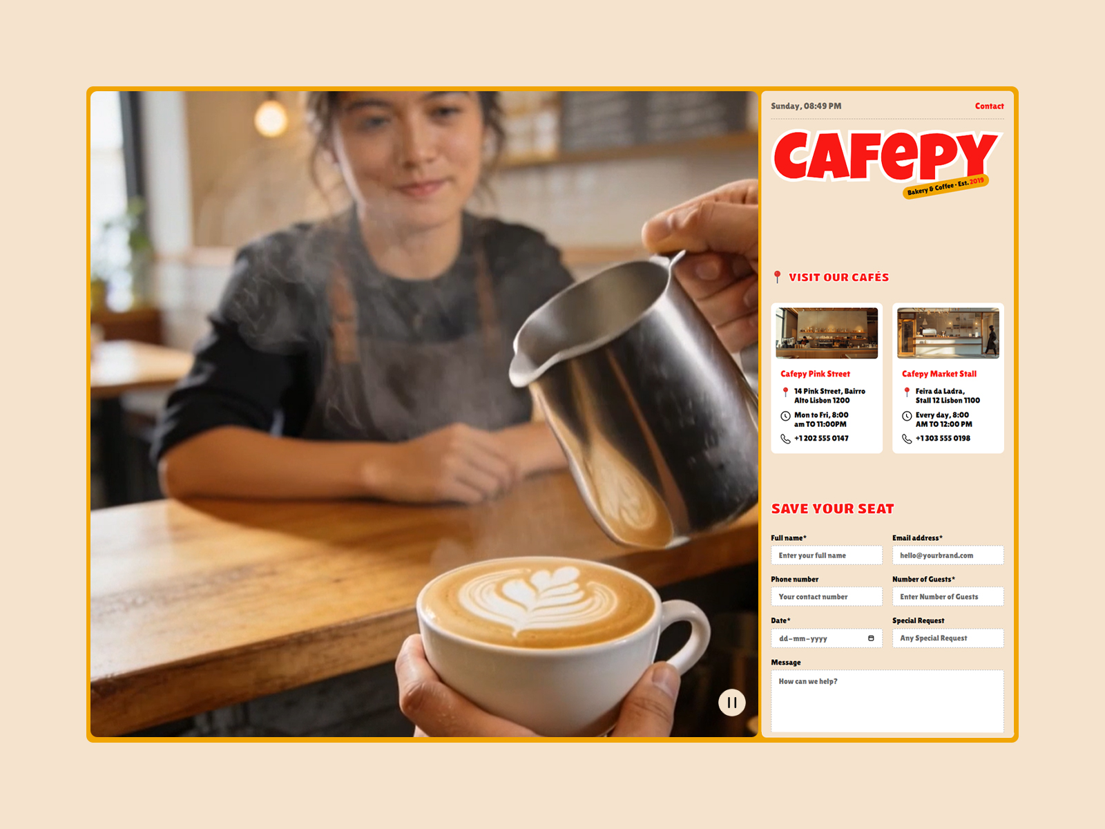 Minimal Cafe Framer Template