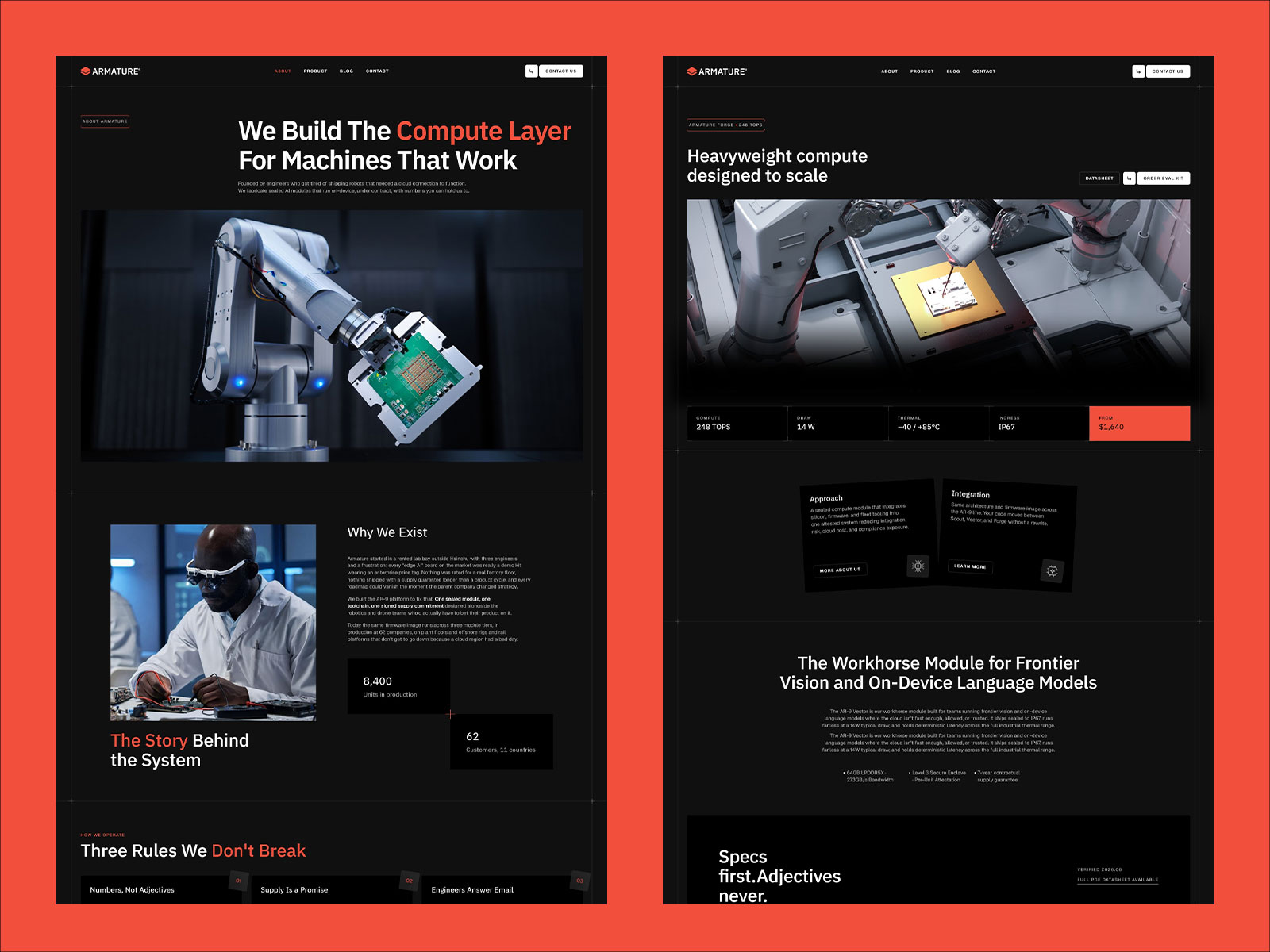 Robotics, AI & Advanced Compute Framer Template