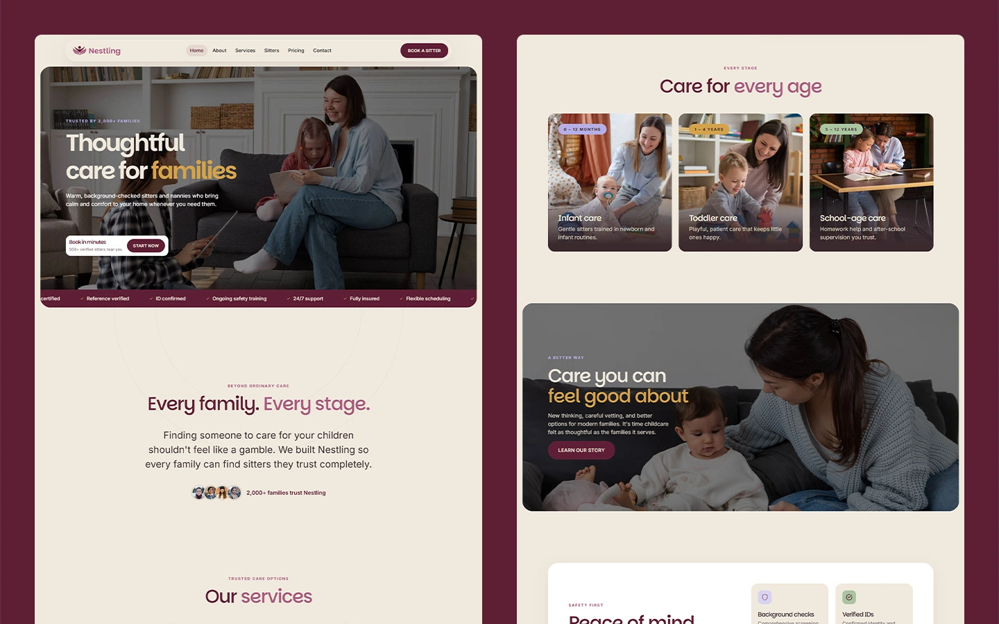 Family care template website