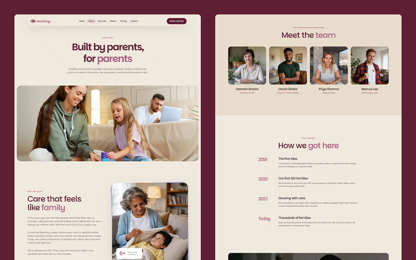 Modern childcare agency template