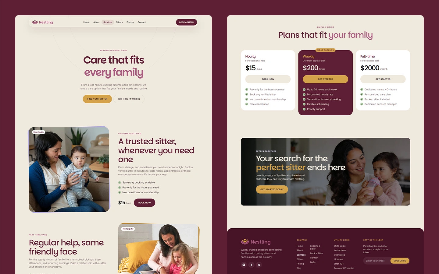 Family wellness website template