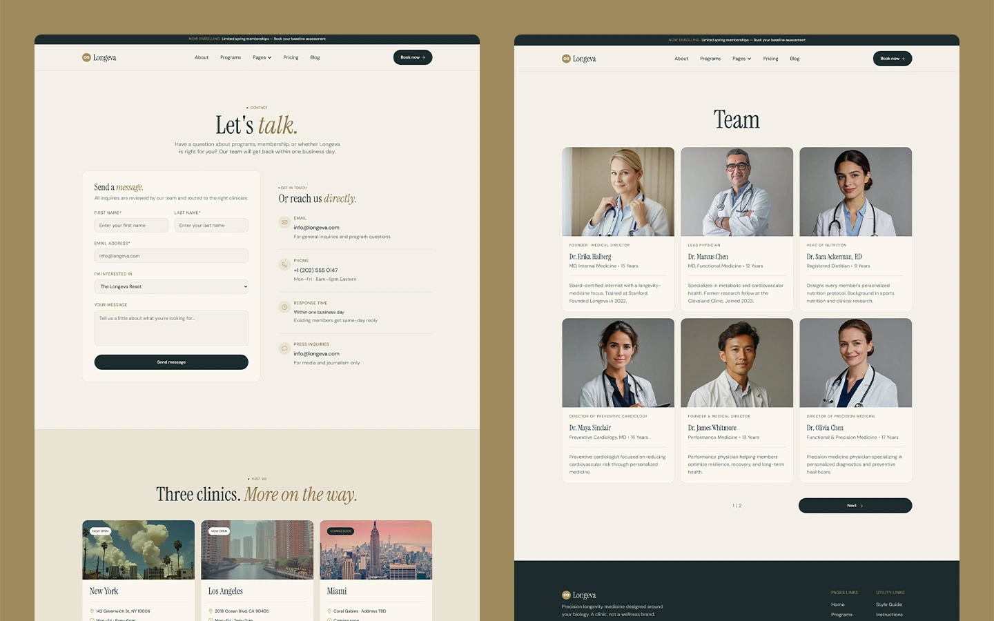 Preventive medicine website template