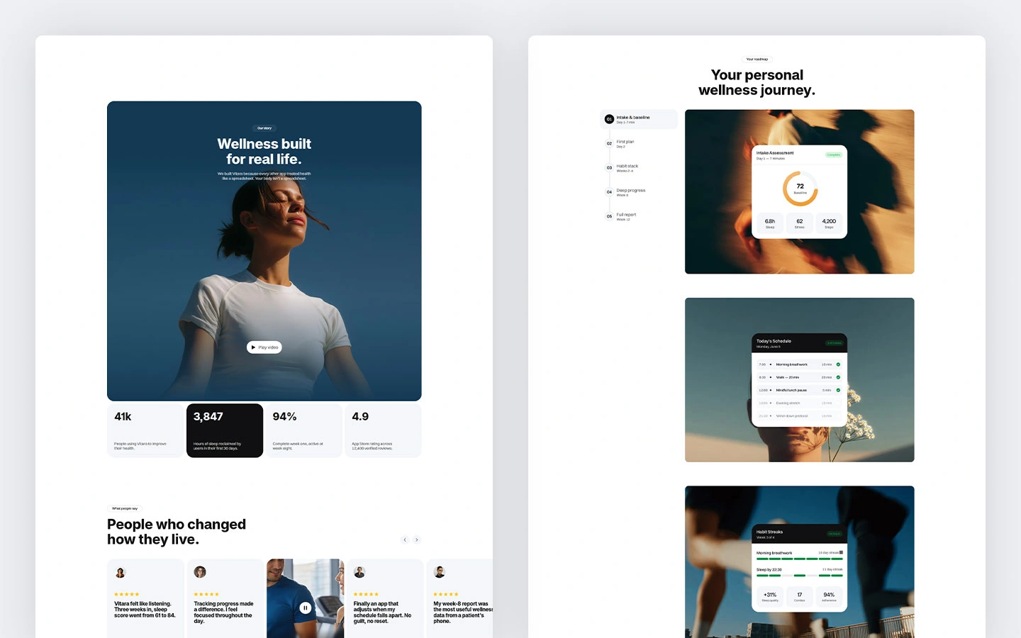Personalized health platform website
