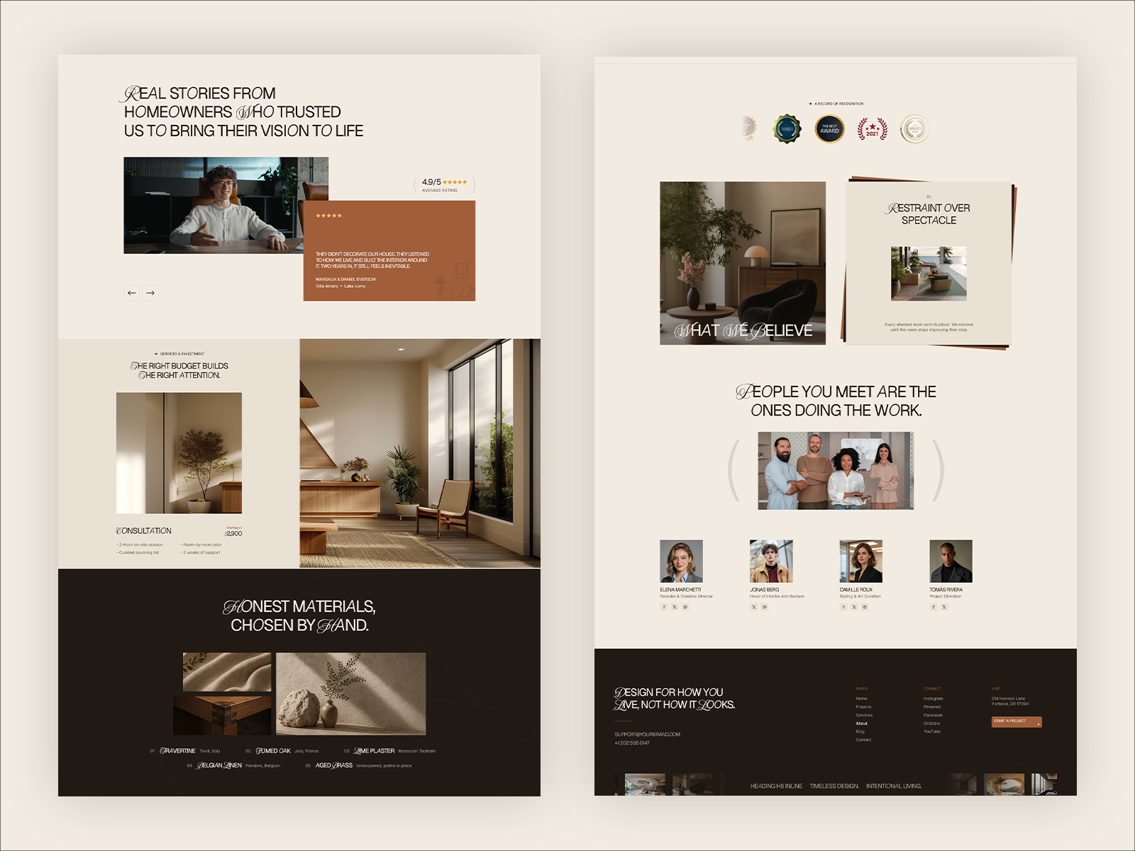 Interior Design Studio Framer Template