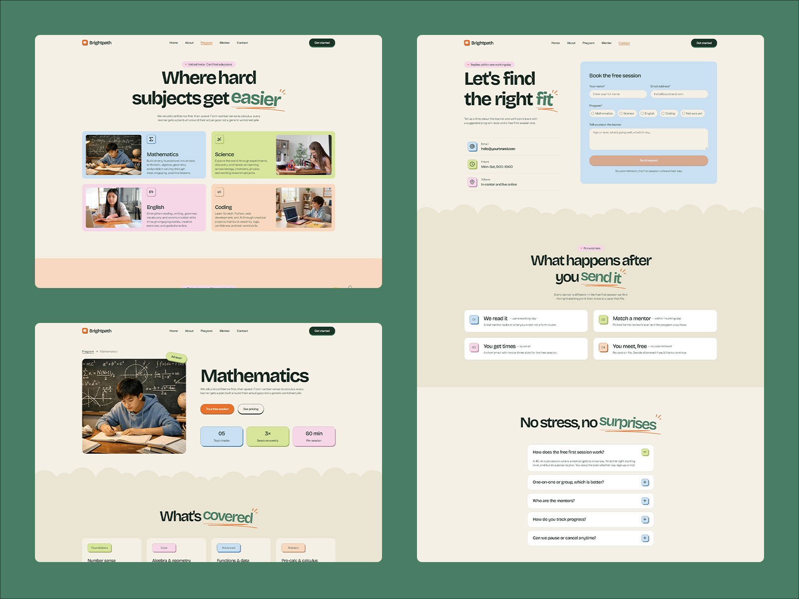 Tutor & Learning Center Framer Template