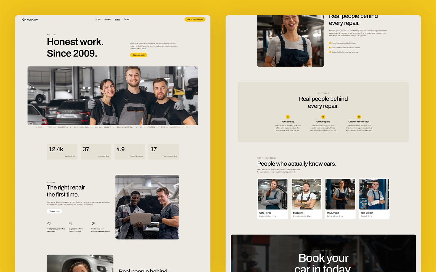 Car repair webflow template