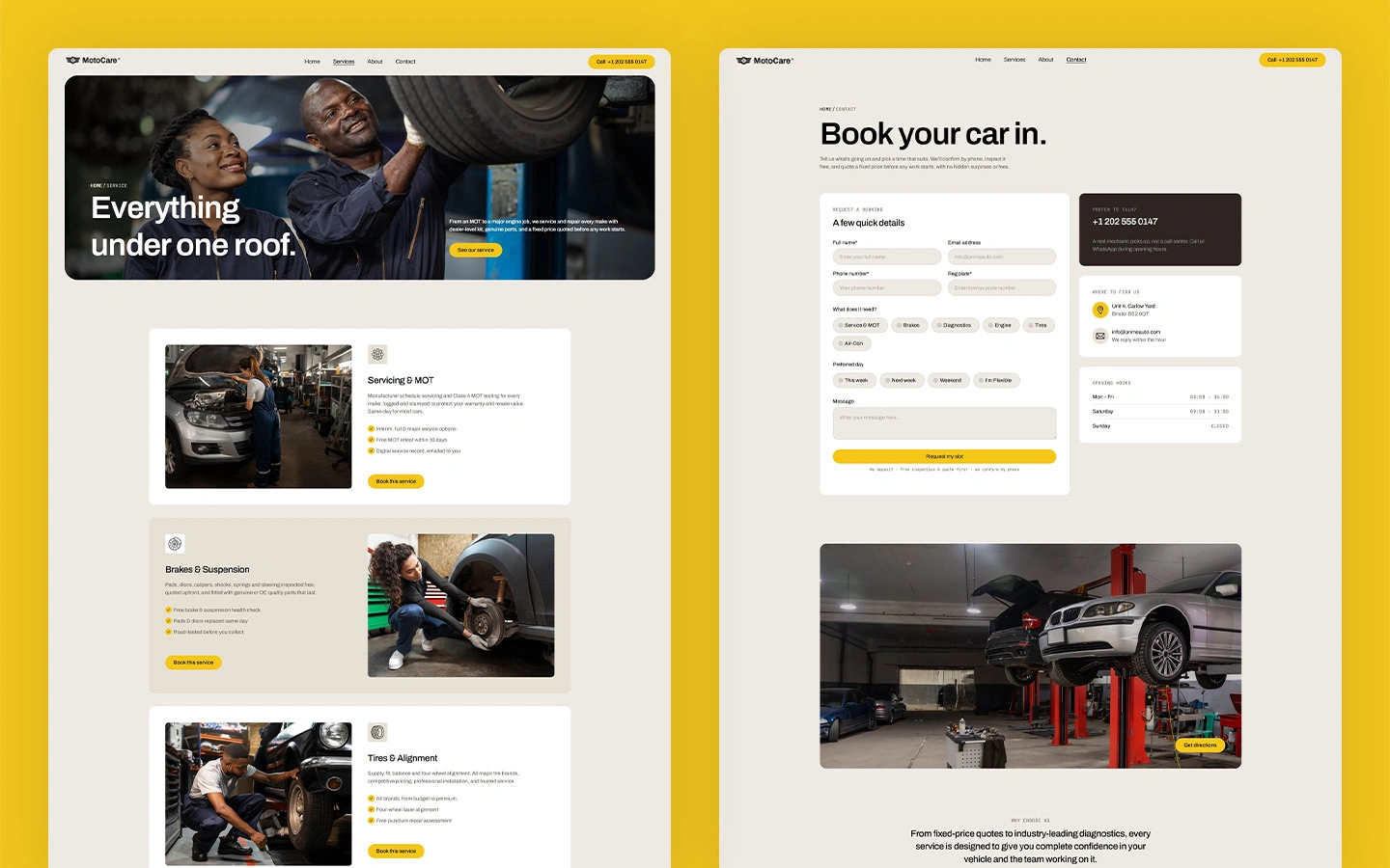 Auto repair template