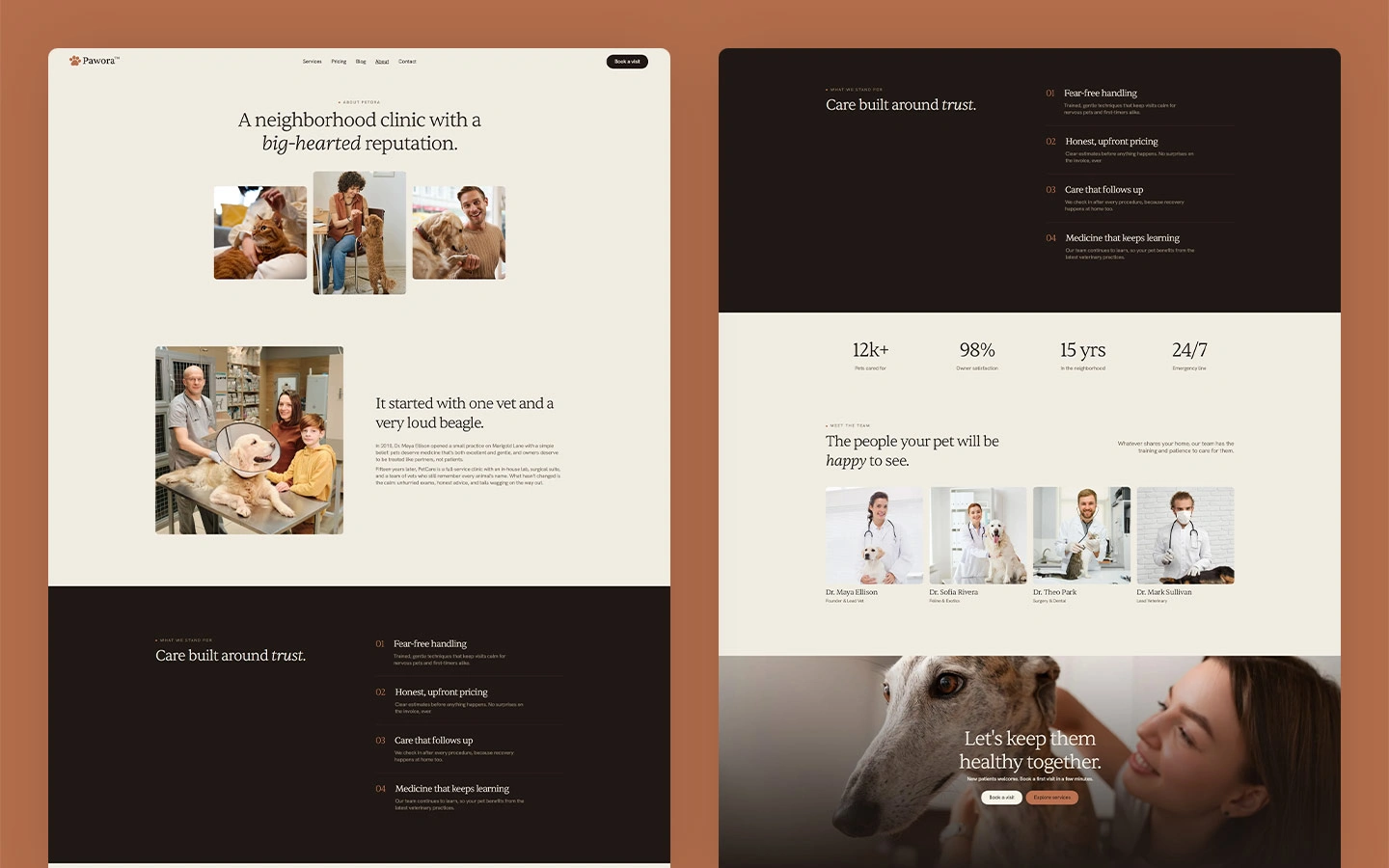 Pet health clinic template