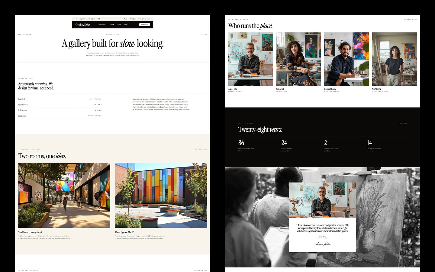 Art museum website template