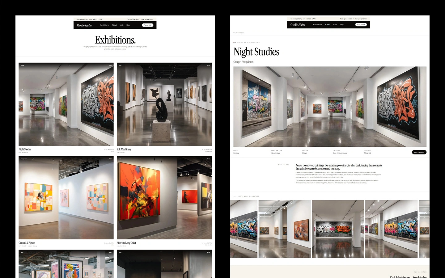 Art gallery webflow template