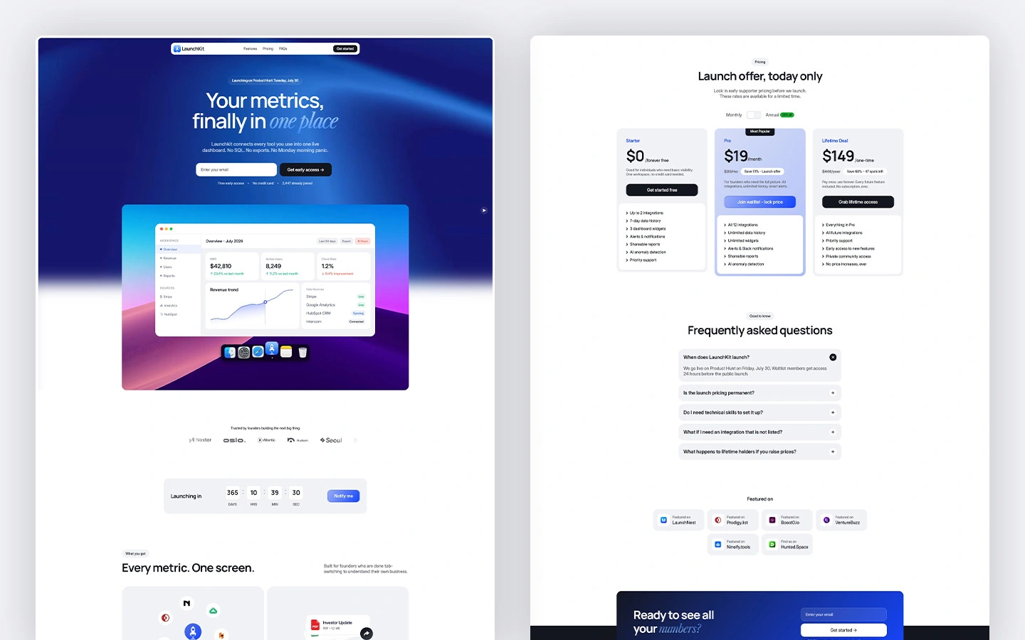 Data analytics website template