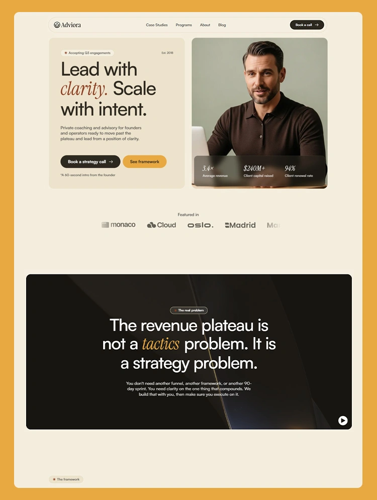 Revenue consulting webflow template
