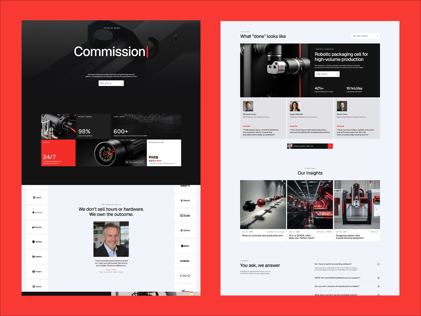 Manufacturing & Industrial Services Framer Template