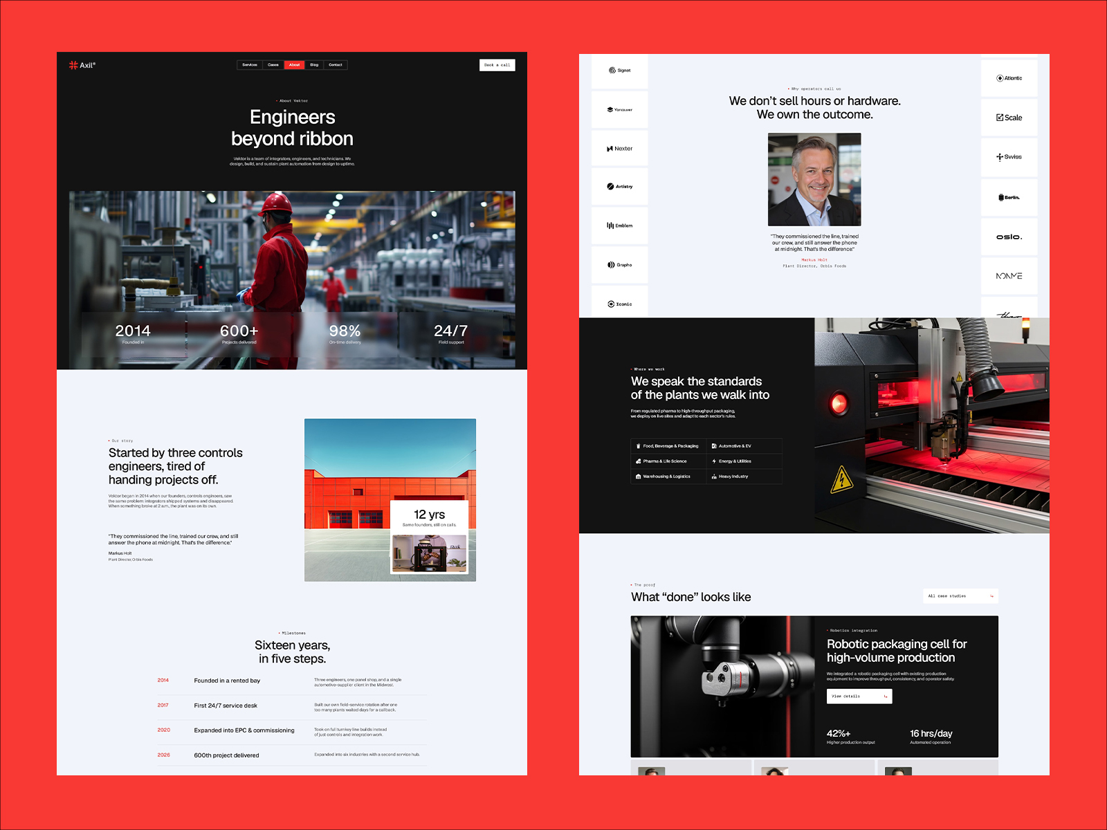Factory Automation & Robotics Framer Template