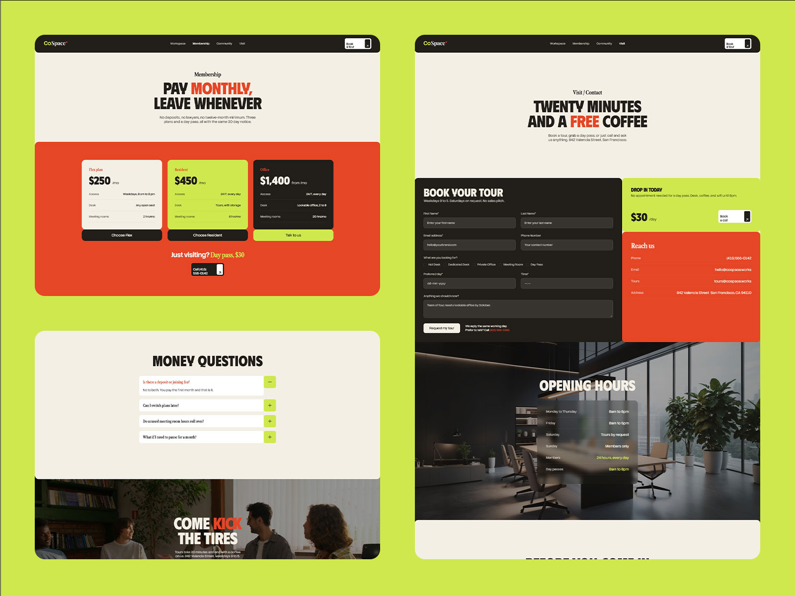Hot Desk & Private Office Framer Template 