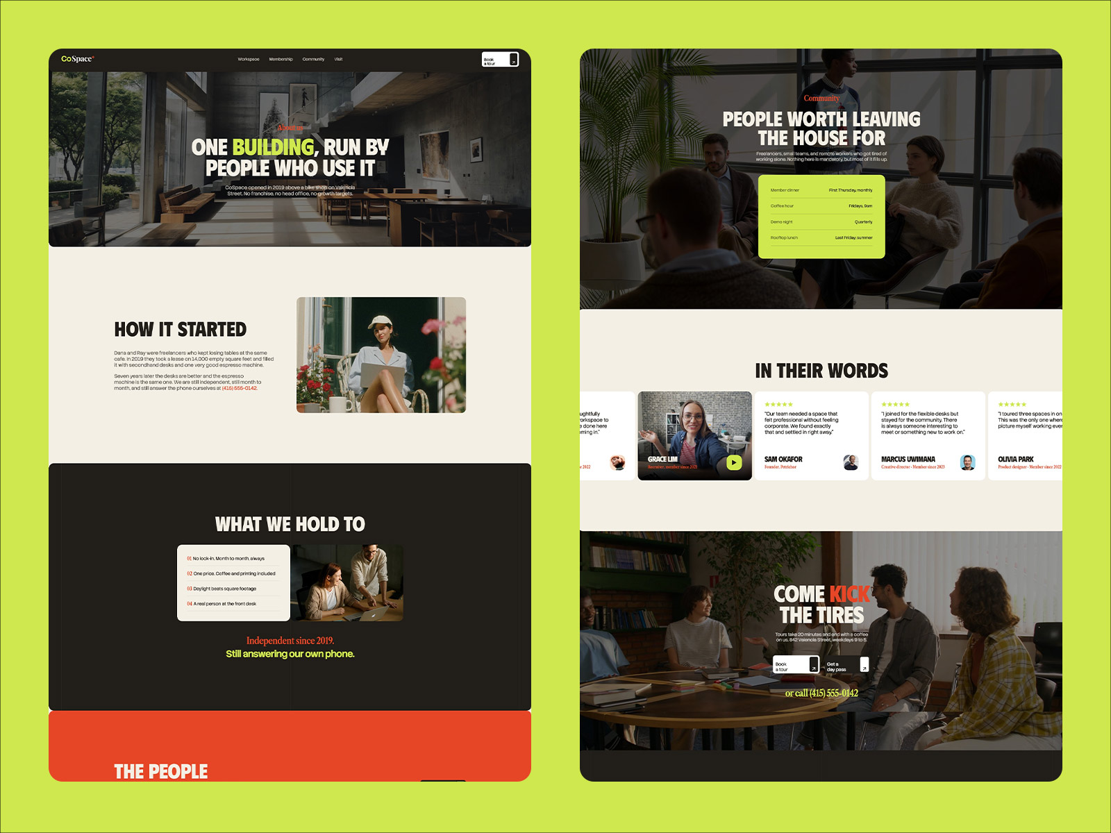 Modern Coworking Website Template for Framer