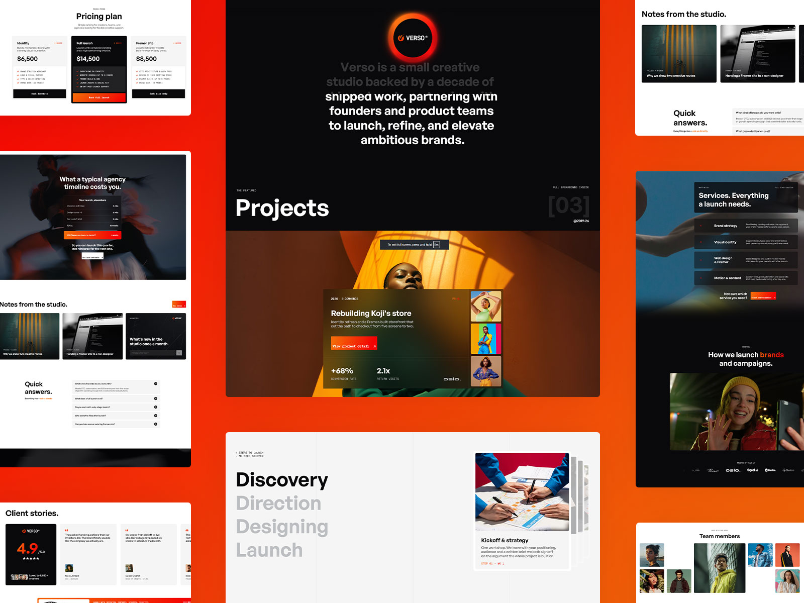 Bold Creative Studio Framer Template for Agencies